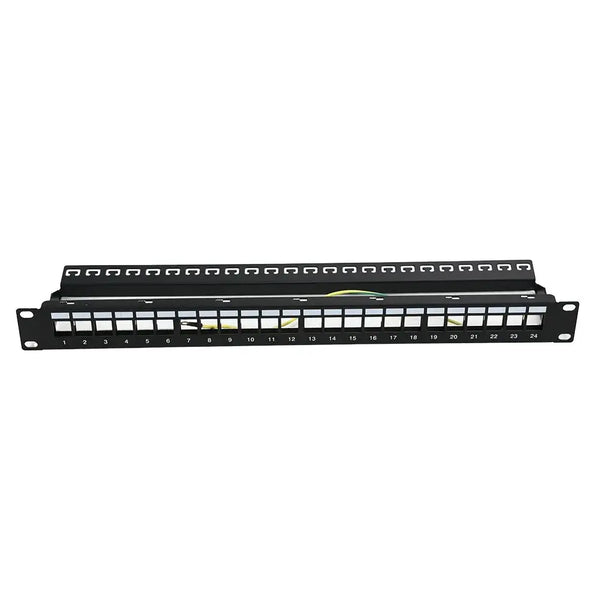 24-Port Blank Keystone Patch Panel, 1U, Numbered