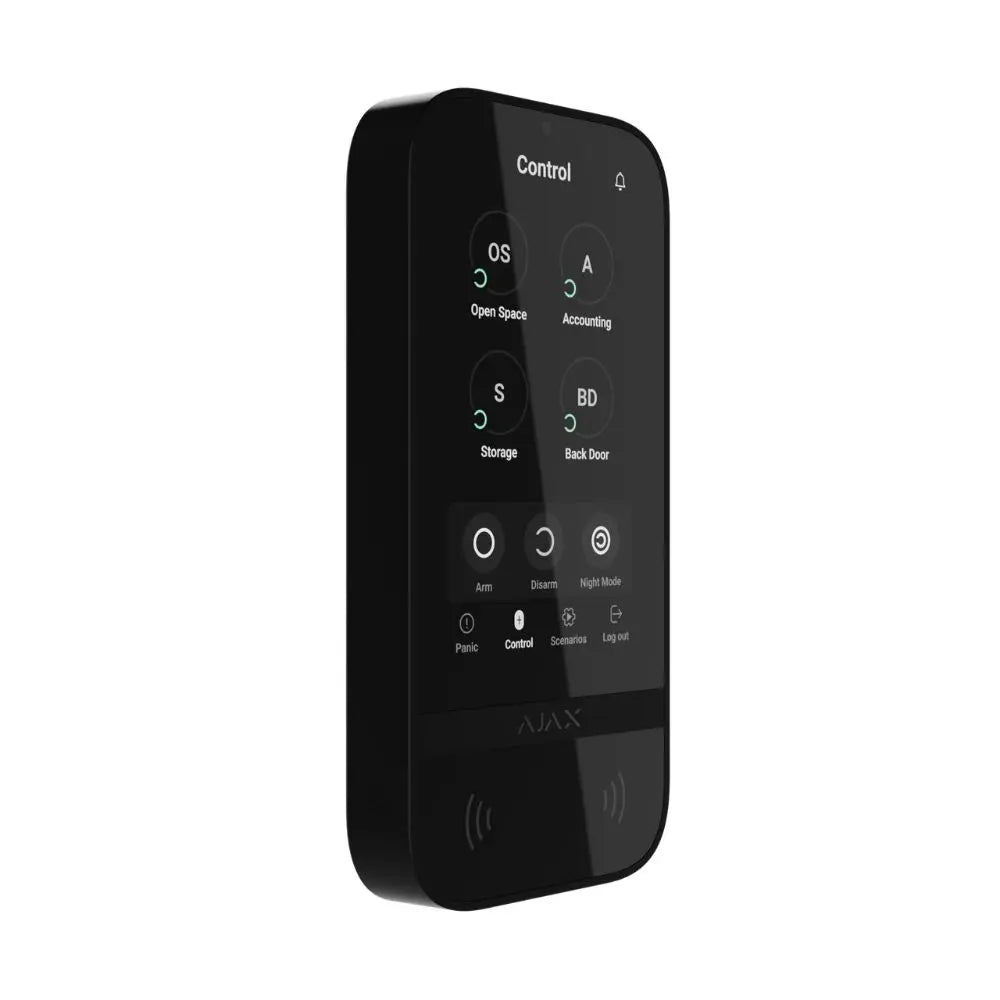 Ajax KeyPad TouchScreen - Wireless Touchscreen Keypad, Black