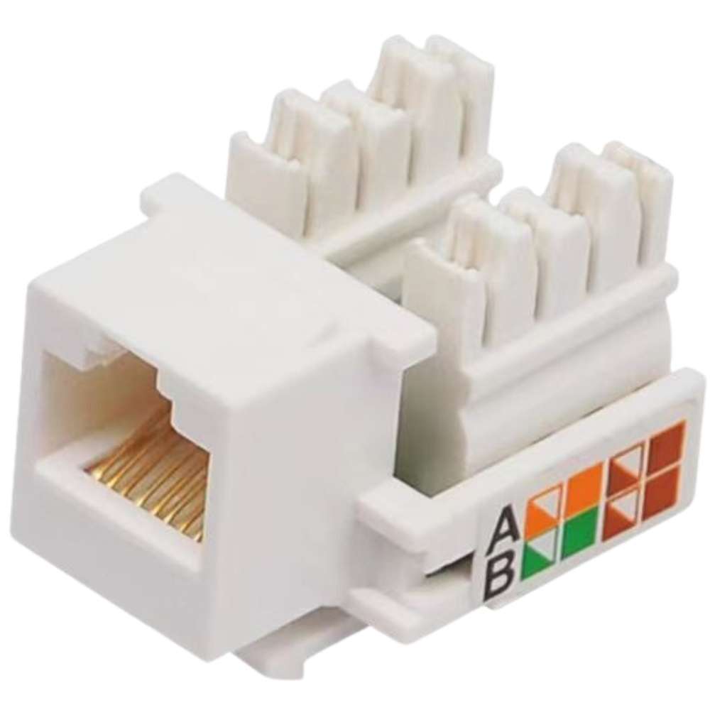 Cat5e RJ45 Keystone Jack, Punch-Down Wall Plate Module