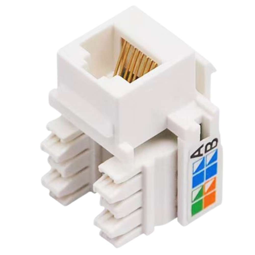 Cat6 RJ45 Keystone Jack, Punch-Down Wall Plate Module