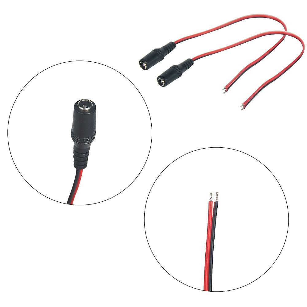 Female DC Barrel Power Pigtail Lead (2.1mm)