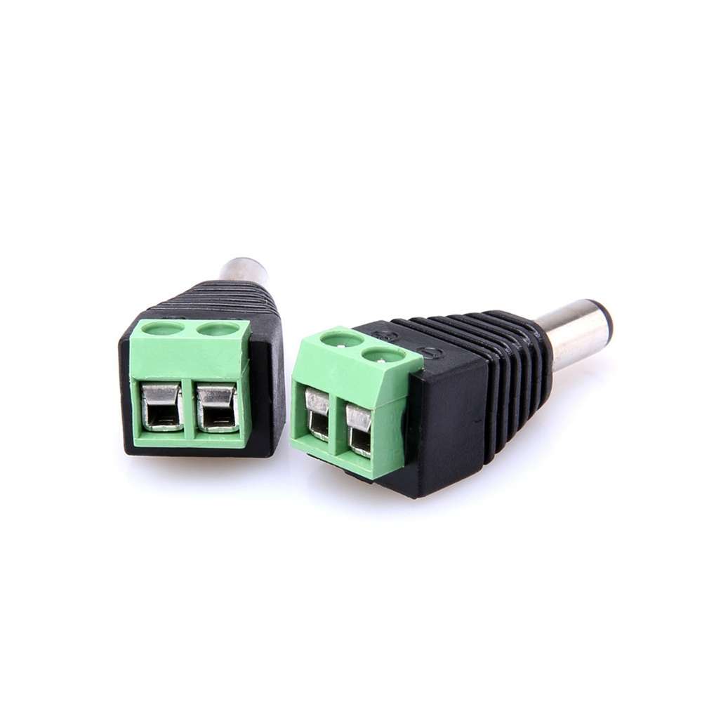 Male DC Barrel to Screw-Terminal Adapter