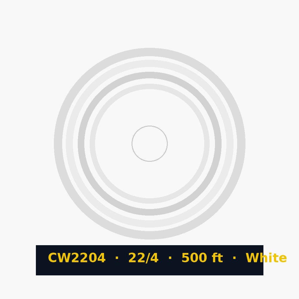 CW2204 22/4 wire 500ft white