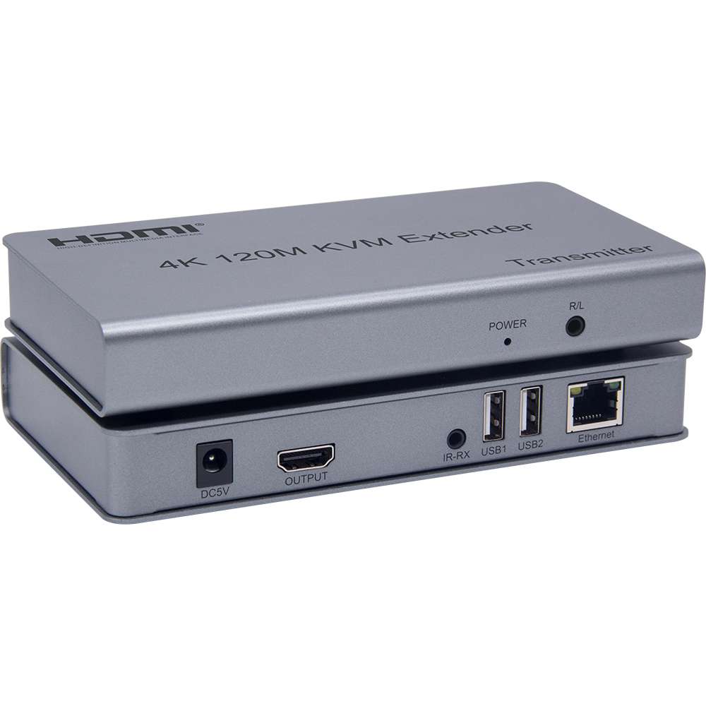 4K HDMI + USB KVM Extender over Cat6 (Transmitter/Receiver)