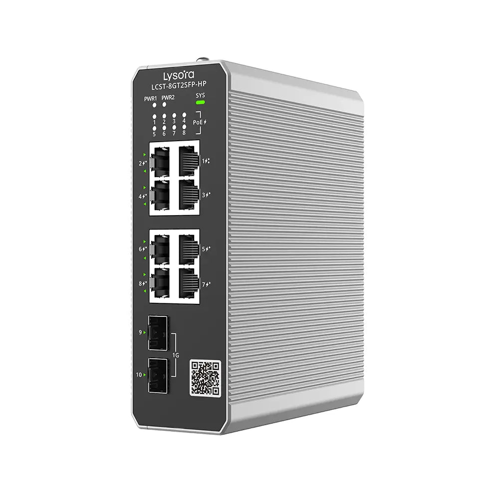 Lysora industrial 8-port PoE++ switch
