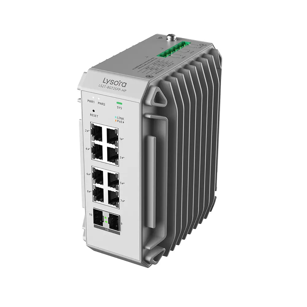 Lysora industrial 8-port managed PoE switch