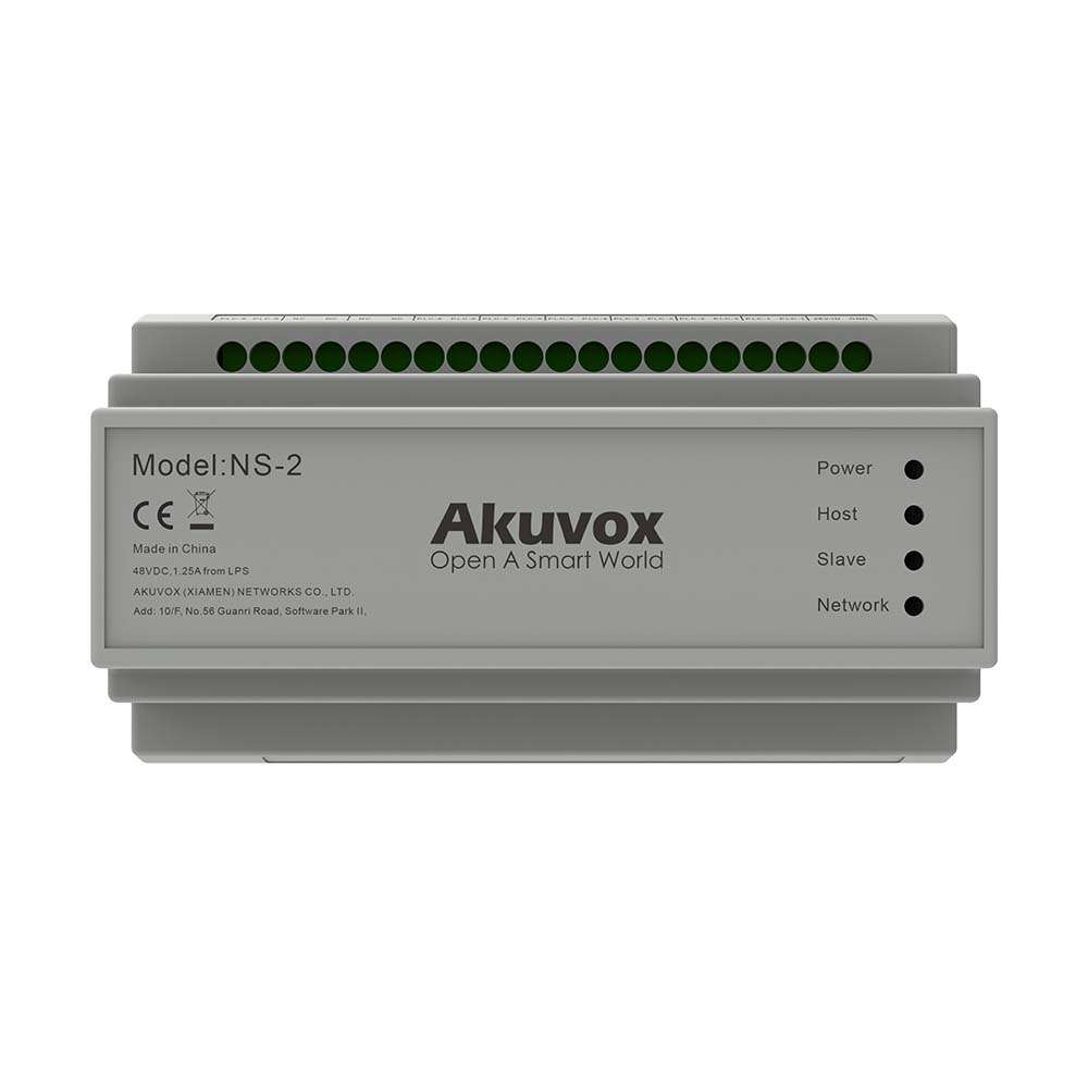 Akuvox NS-2 2-Wire IP Network Switch, 6-Terminal 48VDC