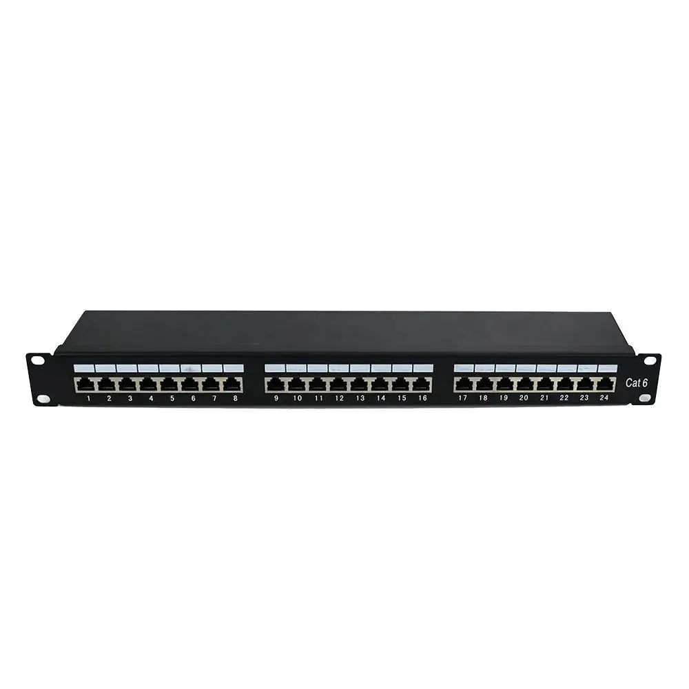 24-Port Shielded Cat6 FTP Network Patch Panel