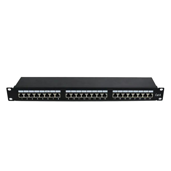 24-Port Shielded Cat6 FTP Network Patch Panel