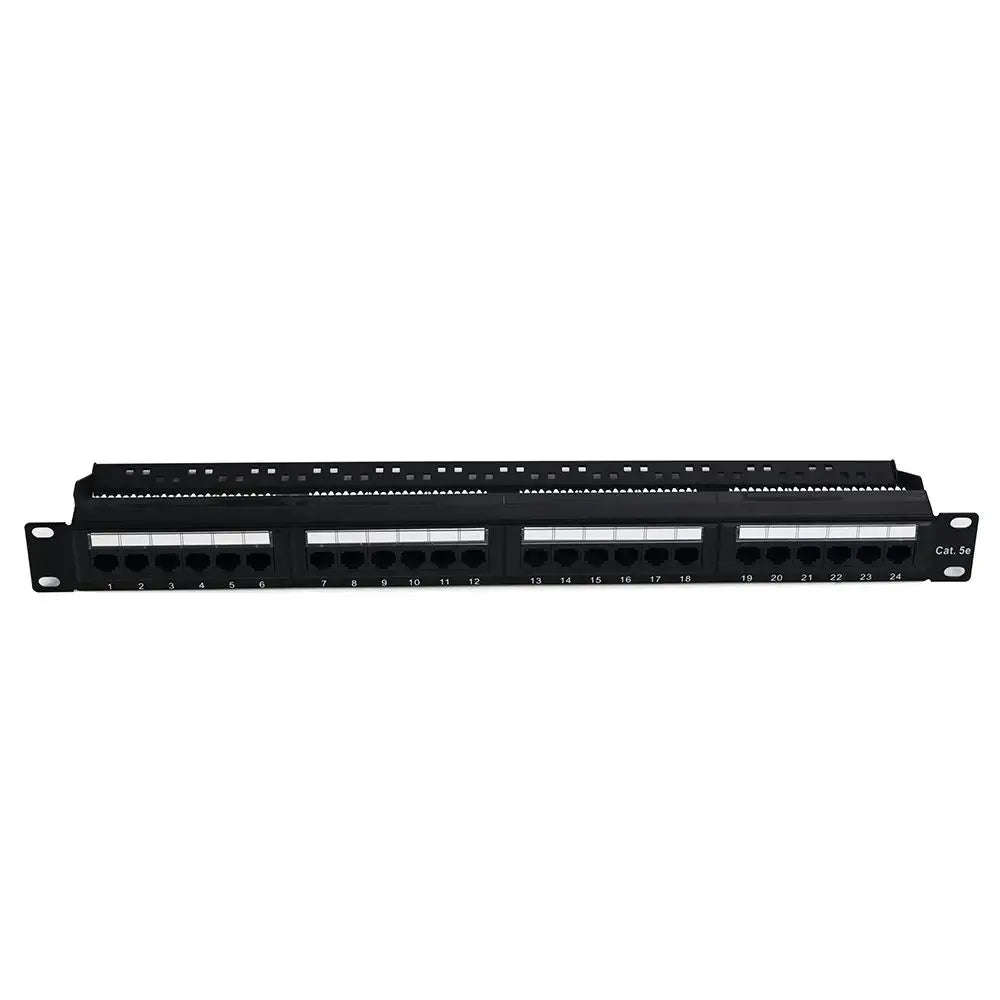 24-Port Cat6 Network Patch Panel (Rack Mount)