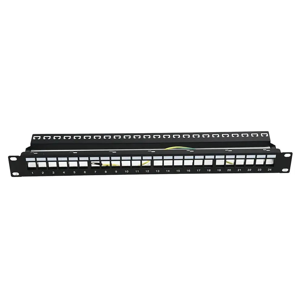 24-Port Blank Keystone Patch Panel, 1U, Numbered