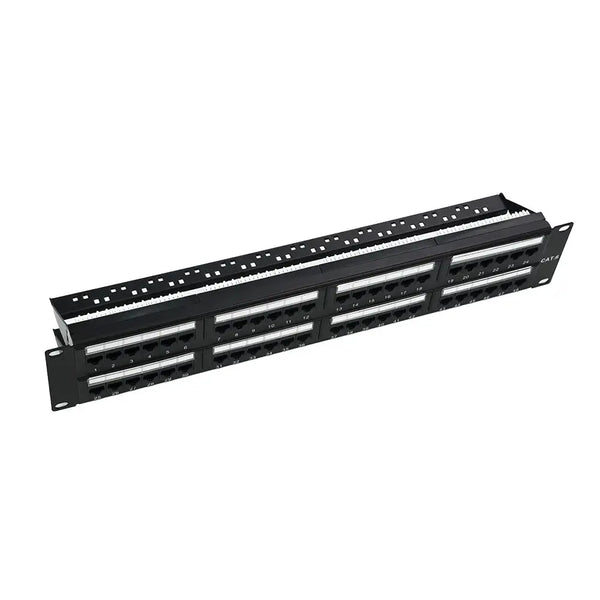 48-Port Cat6 Network Patch Panel, 2U