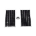 300W solar panel pair, front, pole mount