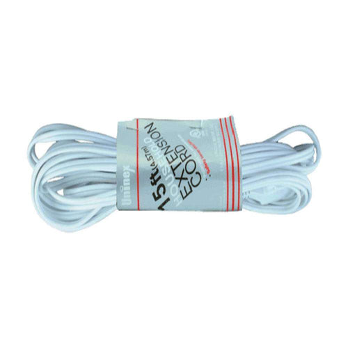 15 ft Indoor Extension Cord (White)